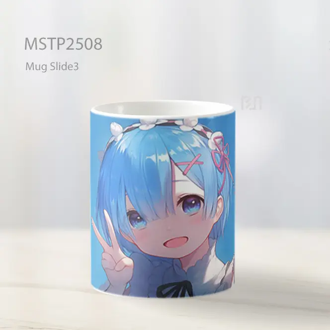 Rem Chibi Gadis Anime Langit Biru Mug MSTP2508 - All-side / Desain