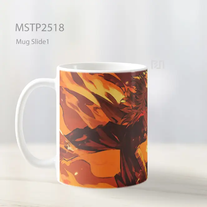 Rengoku Api Heroik Mug MSTP2518 - All-side / Desain