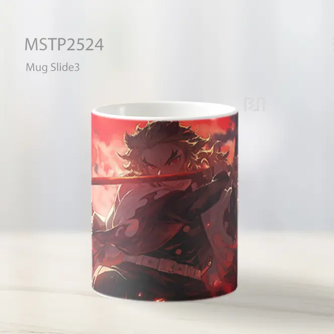 Rengoku Demon Slayer Latar Bulan Merah Mug MSTP2524 - All-side / Desain