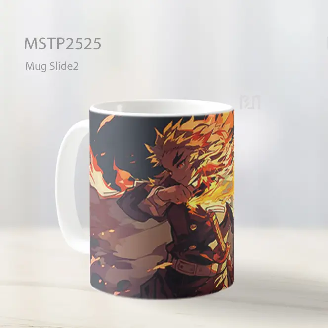 Rengoku Demon Slayer Lepaskan Kekuatan Api Mug MSTP2525 - All-side / Desain