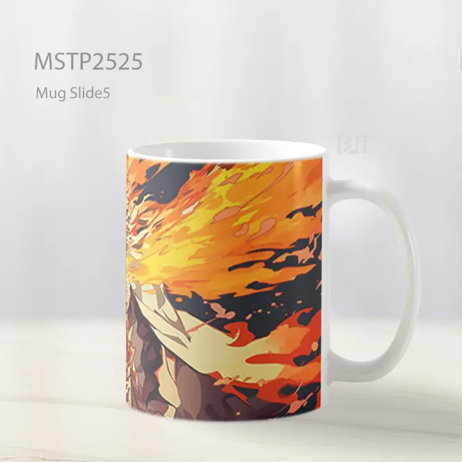 Rengoku Demon Slayer Lepaskan Kekuatan Api Mug MSTP2525 - All-side / Desain