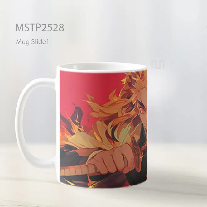 Rengoku Demon Slayer Pedang Api Ultrawide Mug MSTP2528 - All-side / Desain