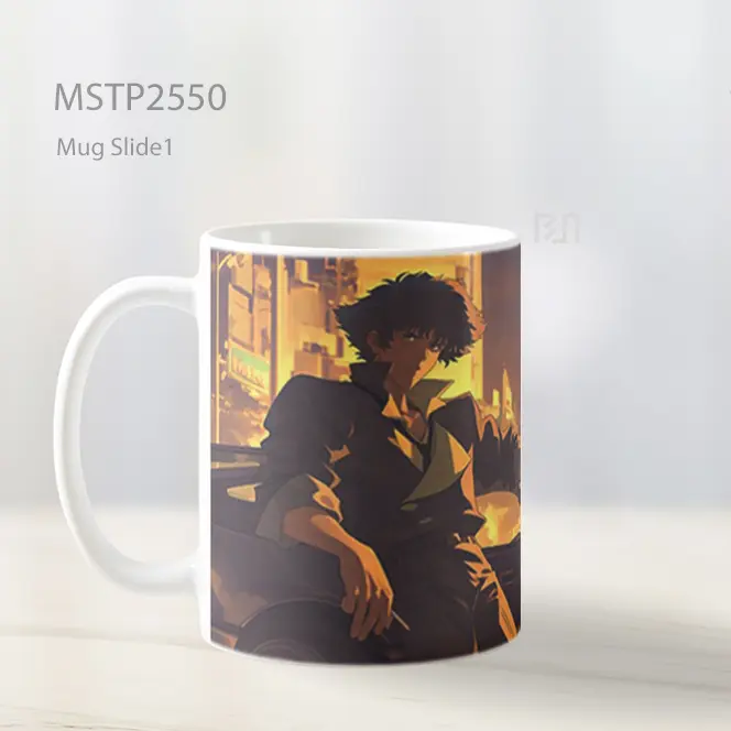 Retro Spike Spiegel Pemandangan Kota Cowboy Bebop Mug MSTP2550 - All-side / Desain