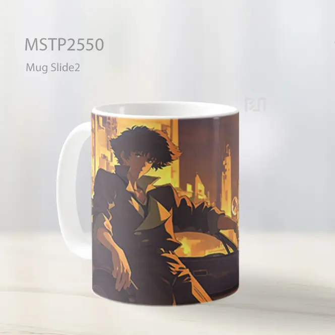 Retro Spike Spiegel Pemandangan Kota Cowboy Bebop Mug MSTP2550 - All-side / Desain