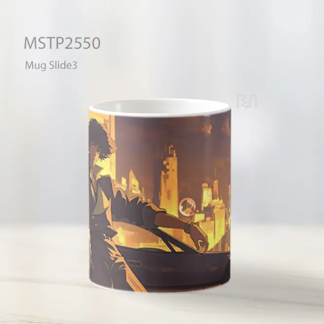 Retro Spike Spiegel Pemandangan Kota Cowboy Bebop Mug MSTP2550 - All-side / Desain