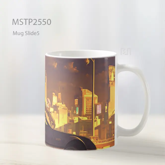 Retro Spike Spiegel Pemandangan Kota Cowboy Bebop Mug MSTP2550 - All-side / Desain