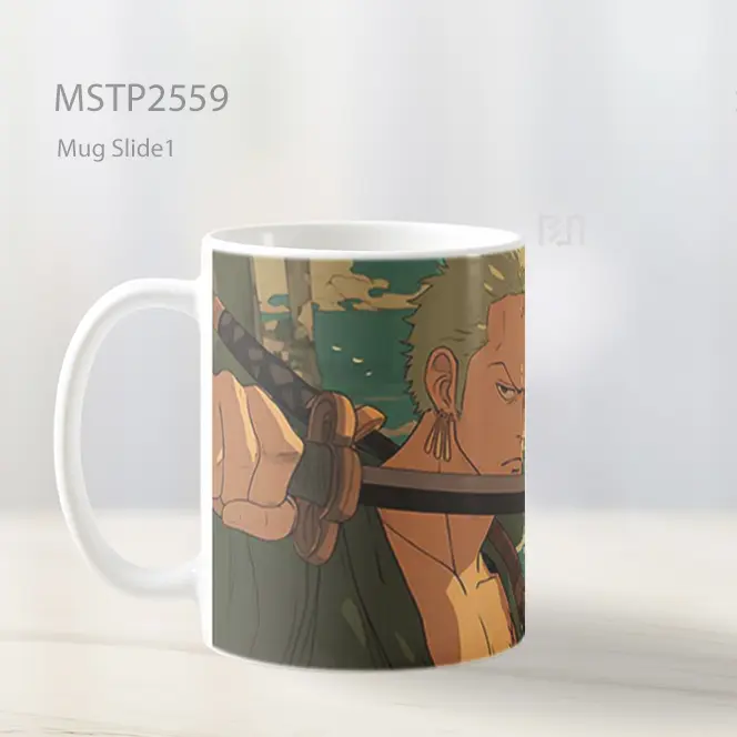 Roronoa Zoro Art Style One Piece Mug MSTP2559 - All-side / Desain