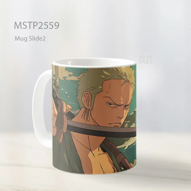Roronoa Zoro Art Style One Piece Mug MSTP2559 - All-side / Desain
