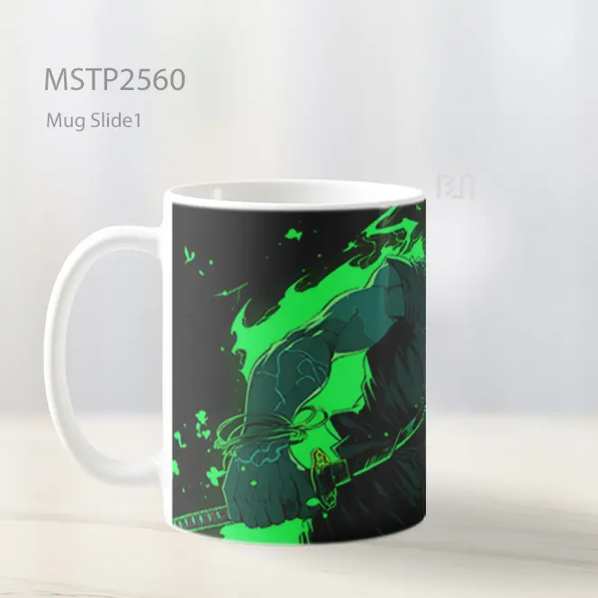 Roronoa Zoro Dengan Pedang Hitam Hijau Mug MSTP2560 - All-side / Desain