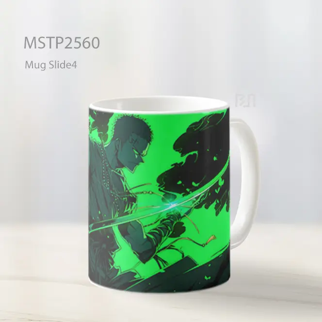 Roronoa Zoro Dengan Pedang Hitam Hijau Mug MSTP2560