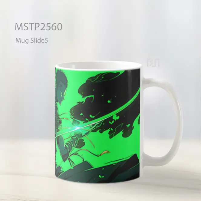 Roronoa Zoro Dengan Pedang Hitam Hijau Mug MSTP2560 - All-side / Desain
