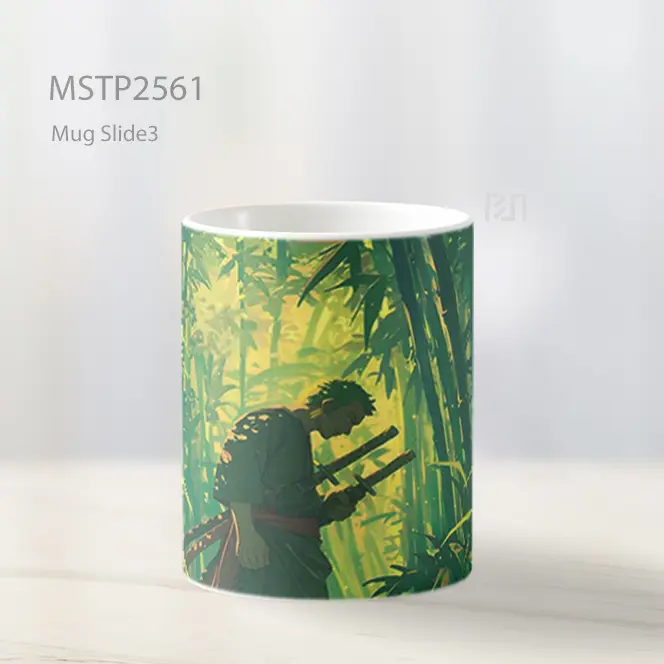 Roronoa Zoro Hutan Bambu Anime Mug MSTP2561 - All-side / Desain