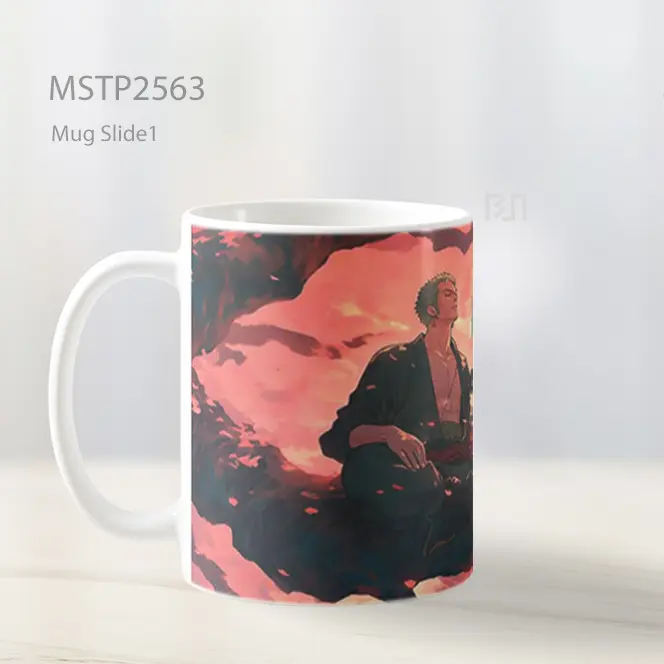 Roronoa Zoro Meditasi Di Bawah Sakura Mug MSTP2563 - All-side / Desain