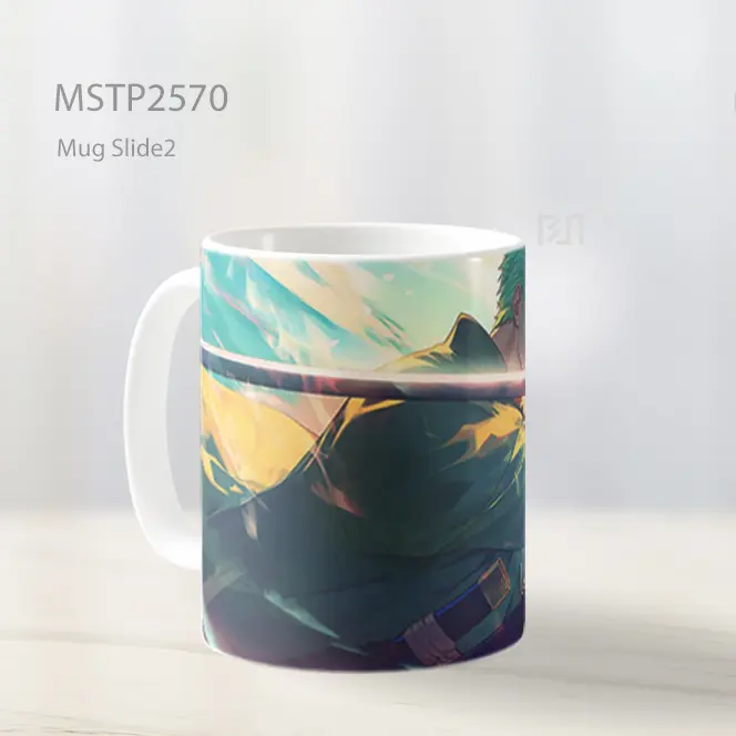 Roronoa Zoro Pose Tiga Pedang Mug MSTP2570 - All-side / Desain