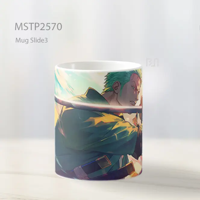 Roronoa Zoro Pose Tiga Pedang Mug MSTP2570 - All-side / Desain