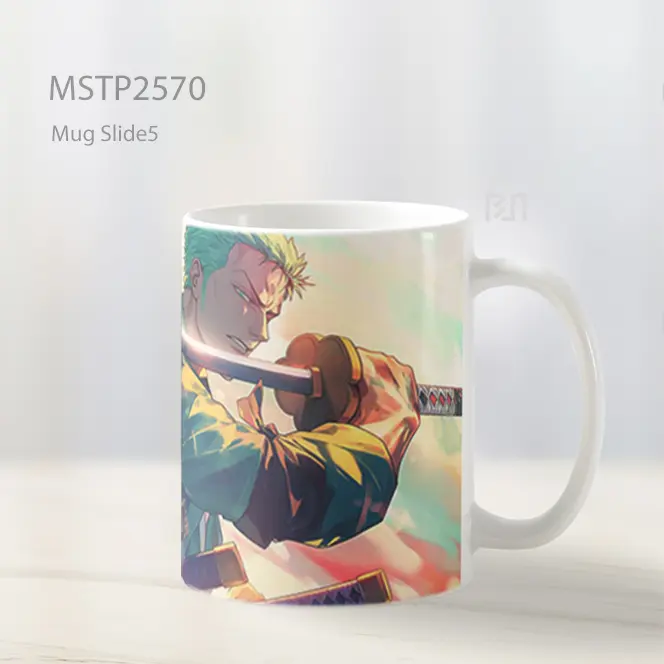 Roronoa Zoro Pose Tiga Pedang Mug MSTP2570 - All-side / Desain
