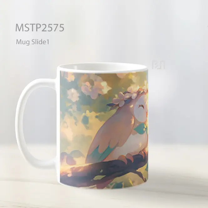 Rowlet Mahkota Bunga Musim Semi Mug MSTP2575 - All-side / Desain