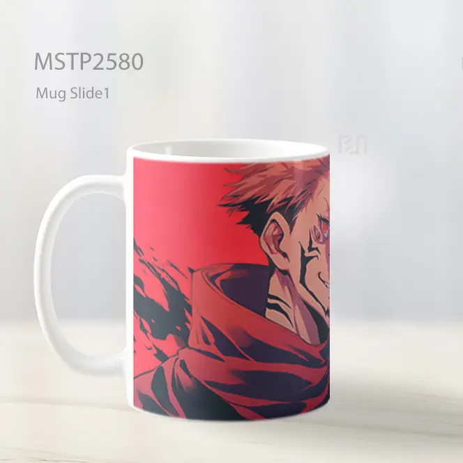 Ryomen Sukuna Jujutsu Kaisen Merah Mug MSTP2580 - All-side / Desain