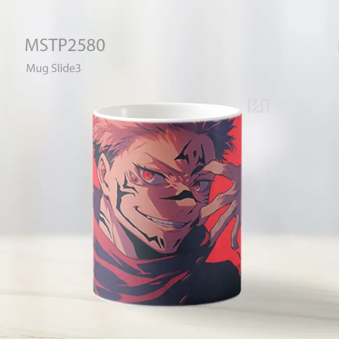 Ryomen Sukuna Jujutsu Kaisen Merah Mug MSTP2580 - All-side / Desain