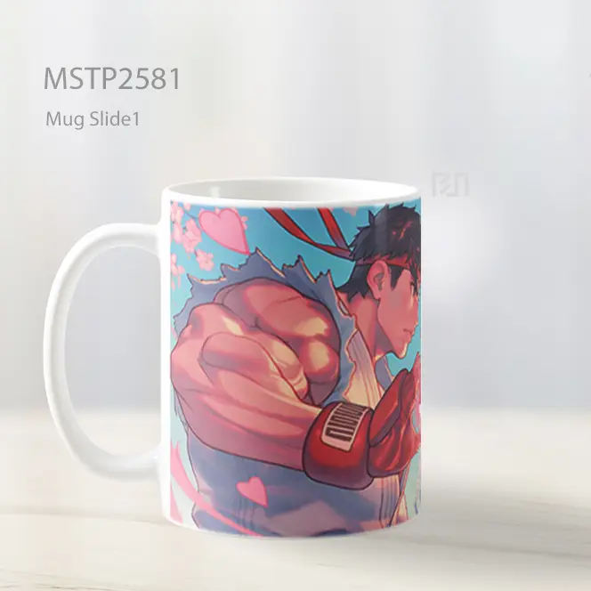 Ryu And Chun Li Street Fighter Valentines Mug MSTP2581 - All-side / Desain