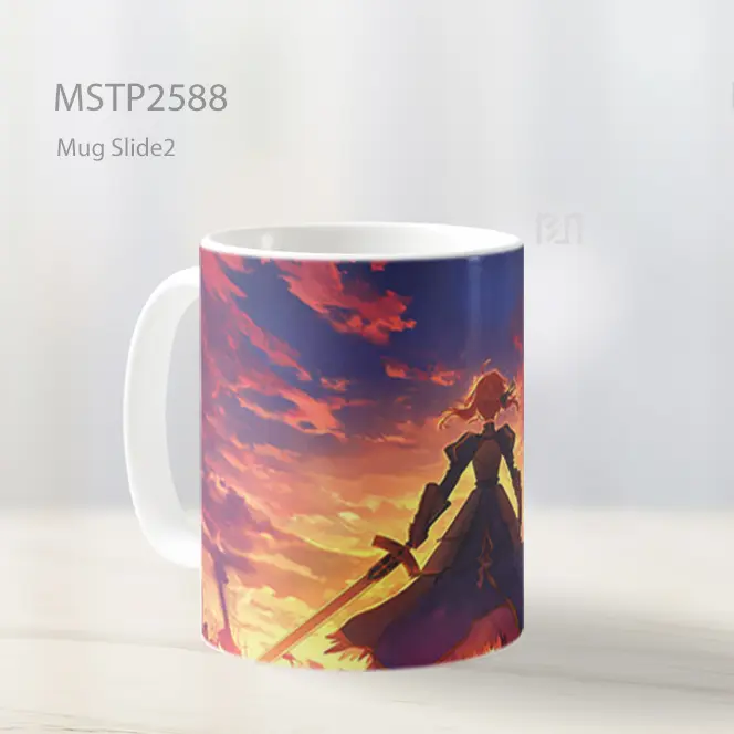 Saber Fate Series Matahari Terbenam Ladang Pedang Mug MSTP2588 - All-side / Desain