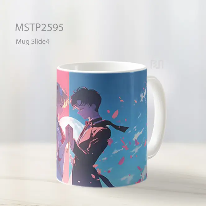 Sailor Moon And Tuxedo Mask Holding Hands Mug MSTP2595
