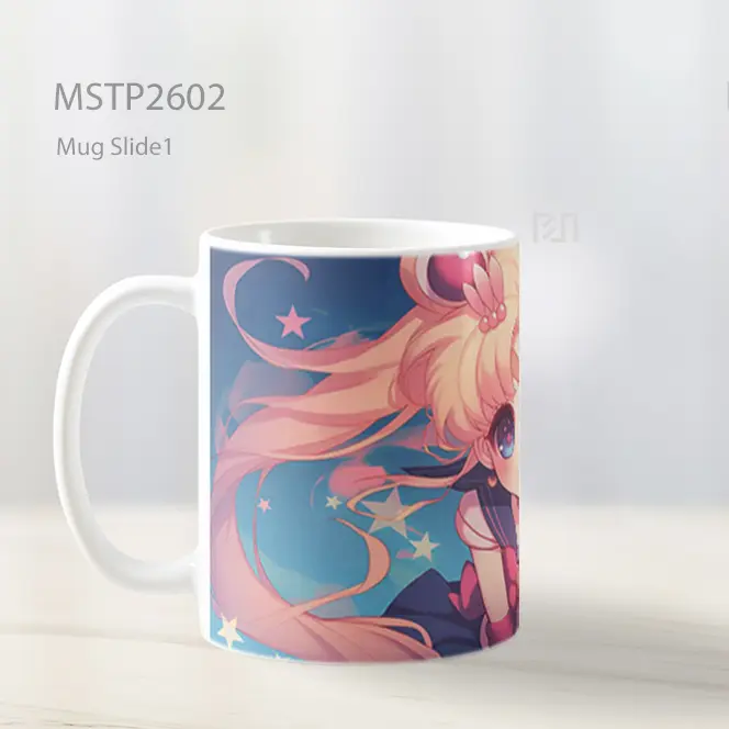 Sailor Moon Chibi Bintang Pink Mug MSTP2602 - All-side / Desain