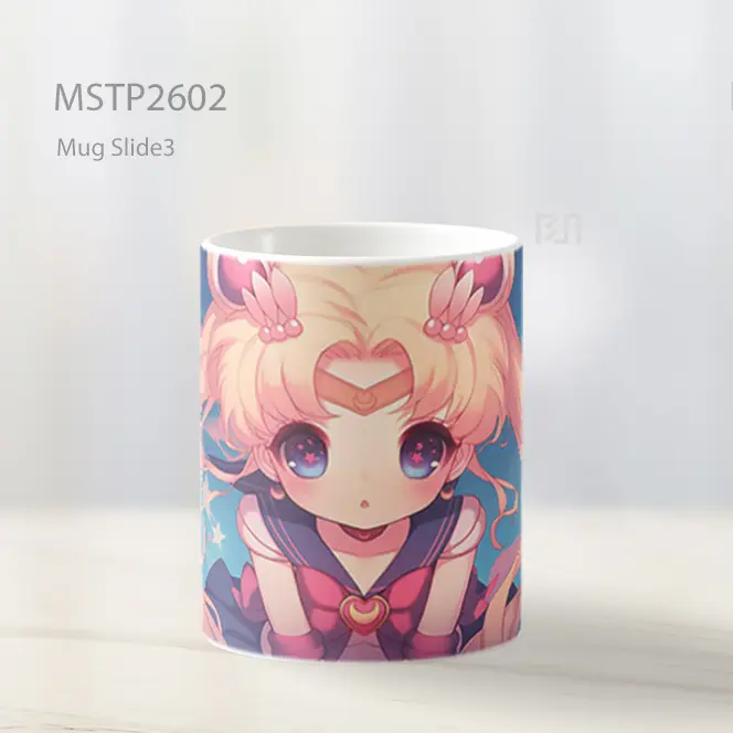 Sailor Moon Chibi Bintang Pink Mug MSTP2602 - All-side / Desain