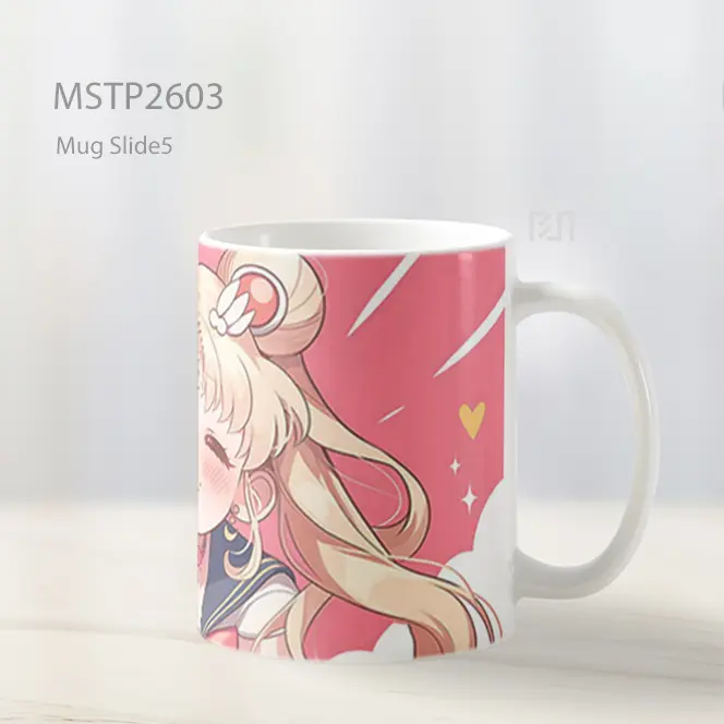 Sailor Moon Chibi Lucu Pink Mug MSTP2603 - All-side / Desain