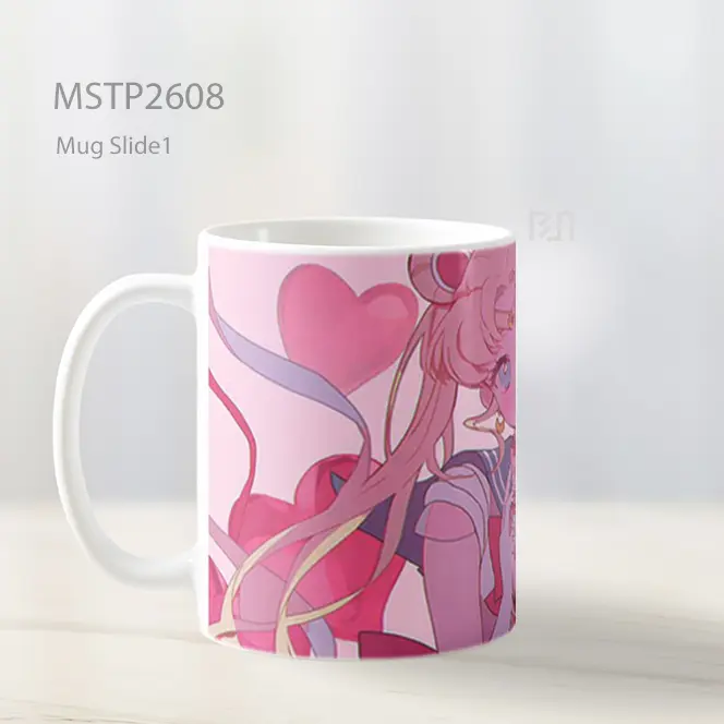 Sailor Moon Milkshake Merah Muda Mug MSTP2608 - All-side / Desain