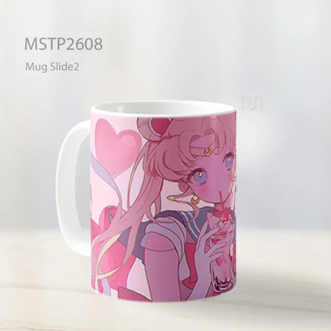 Sailor Moon Milkshake Merah Muda Mug MSTP2608 - All-side / Desain