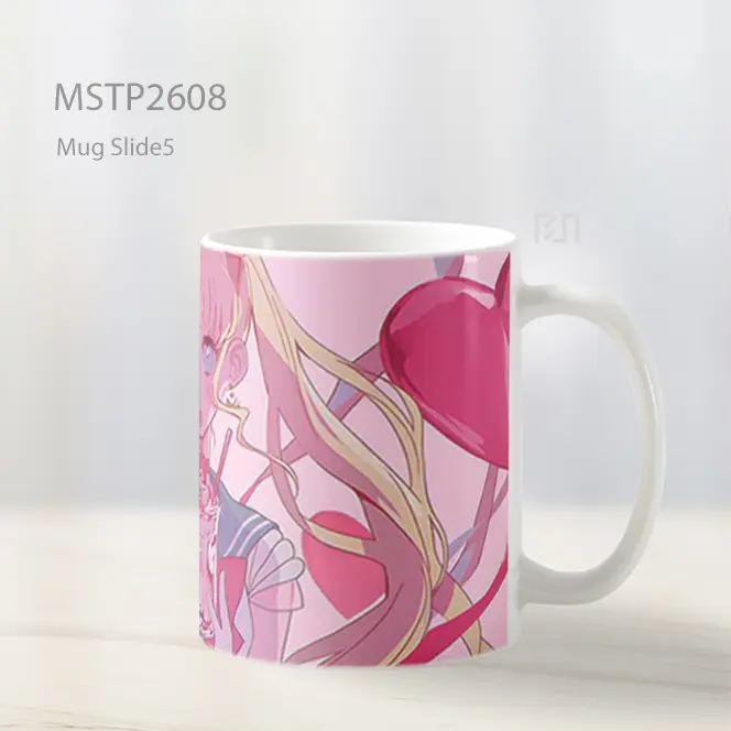 Sailor Moon Milkshake Merah Muda Mug MSTP2608 - All-side / Desain