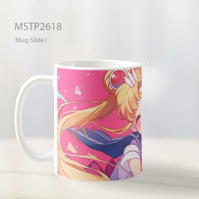 Sailor Moon Tangan Di Pipi Mug MSTP2618 - All-side / Desain