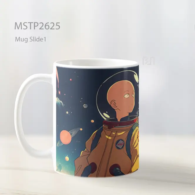 Saitama Eksplorasi Luar Angkasa Mug MSTP2625 - All-side / Desain