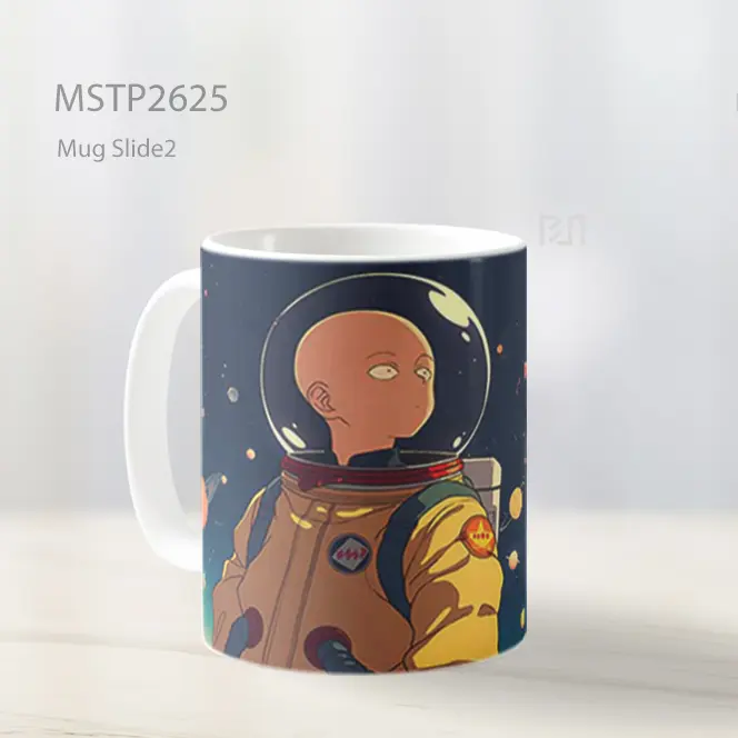 Saitama Eksplorasi Luar Angkasa Mug MSTP2625 - All-side / Desain