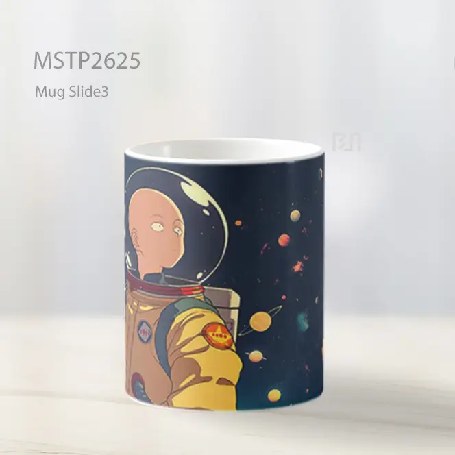 Saitama Eksplorasi Luar Angkasa Mug MSTP2625 - All-side / Desain