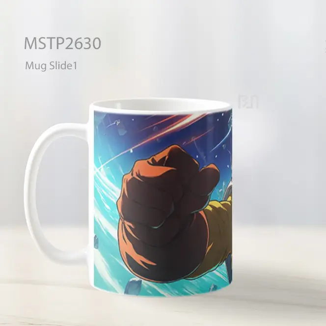 Saitama Kekuatan Kosmik Mug MSTP2630 - All-side / Desain