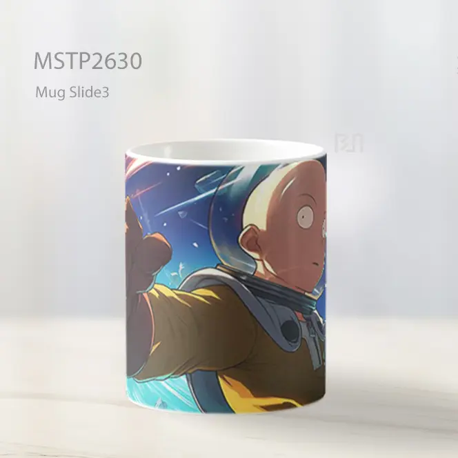 Saitama Kekuatan Kosmik Mug MSTP2630 - All-side / Desain
