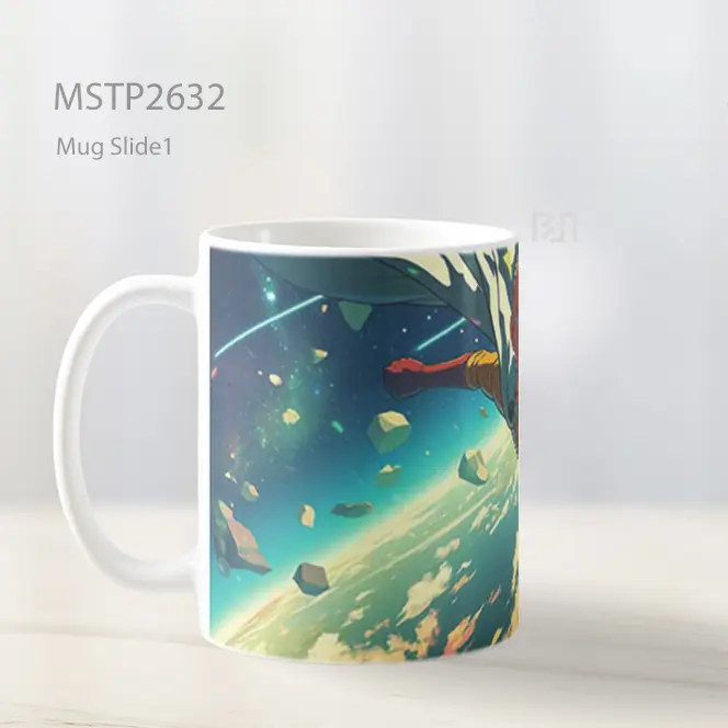 Saitama One Punch Man Di Atas Bumi Mug MSTP2632 - All-side / Desain