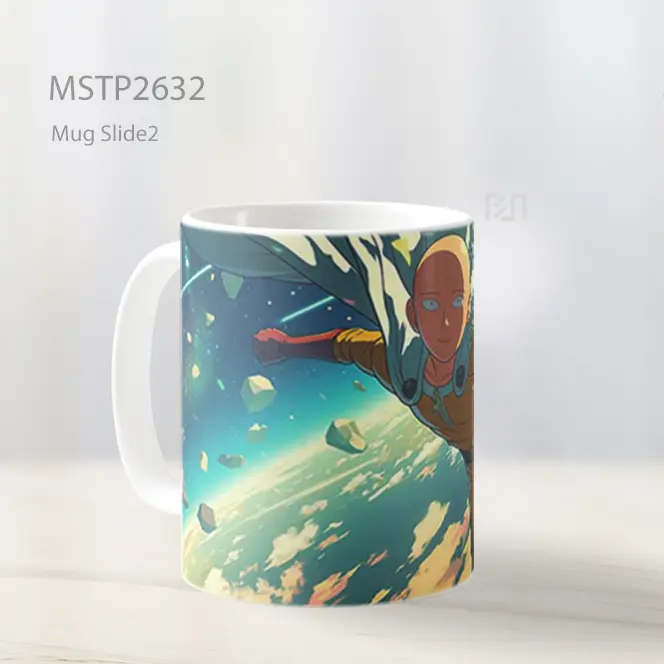 Saitama One Punch Man Di Atas Bumi Mug MSTP2632 - All-side / Desain