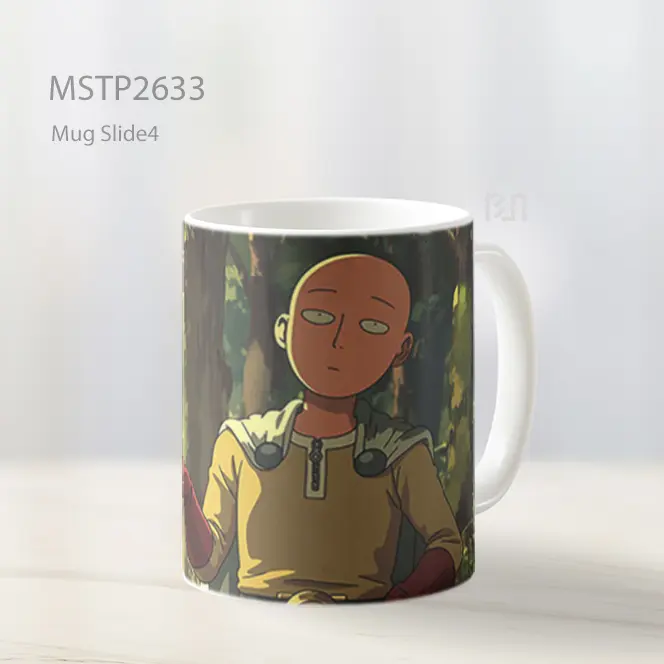 Saitama One Punch Man Gaya Seni Mug MSTP2633