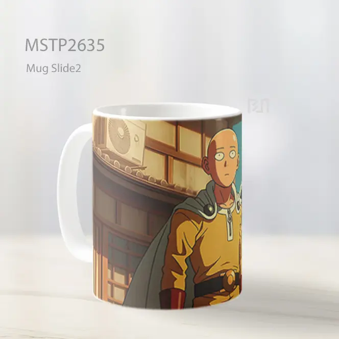 Saitama One Punch Man Gaya Seni Mug MSTP2635 - All-side / Desain