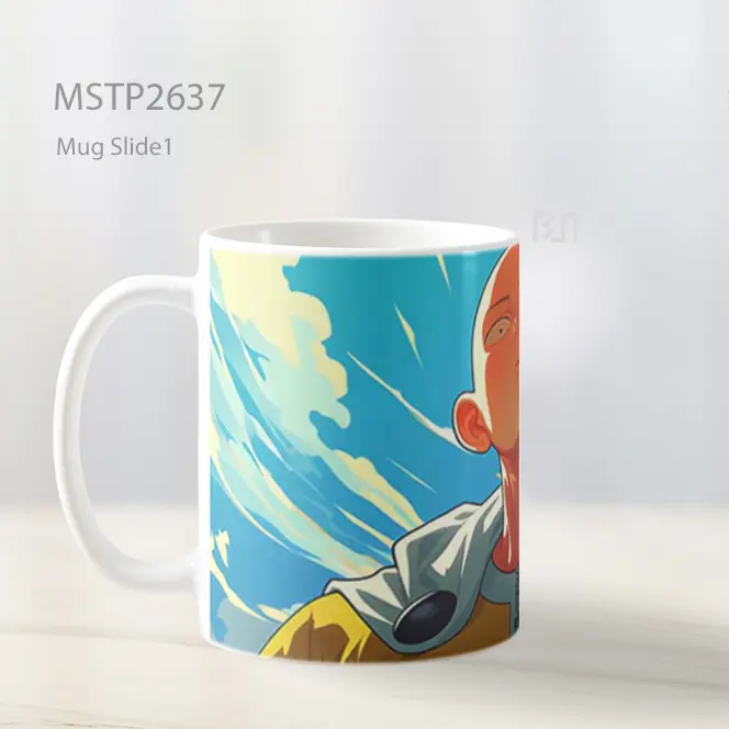 Saitama One Punch Man Menatap Atas Mug MSTP2637 - All-side / Desain
