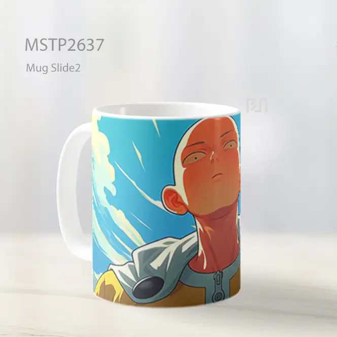Saitama One Punch Man Menatap Atas Mug MSTP2637 - All-side / Desain