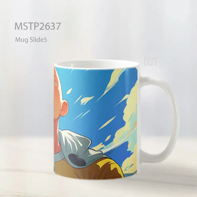 Saitama One Punch Man Menatap Atas Mug MSTP2637 - All-side / Desain