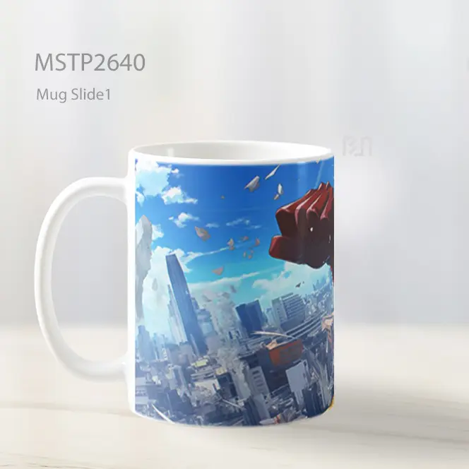 Saitama One Punch Man Pukulan Aksi Mug MSTP2640 - All-side / Desain