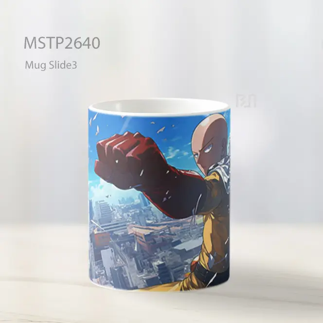 Saitama One Punch Man Pukulan Aksi Mug MSTP2640 - All-side / Desain