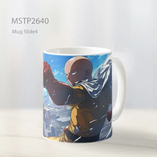 Saitama One Punch Man Pukulan Aksi Mug MSTP2640