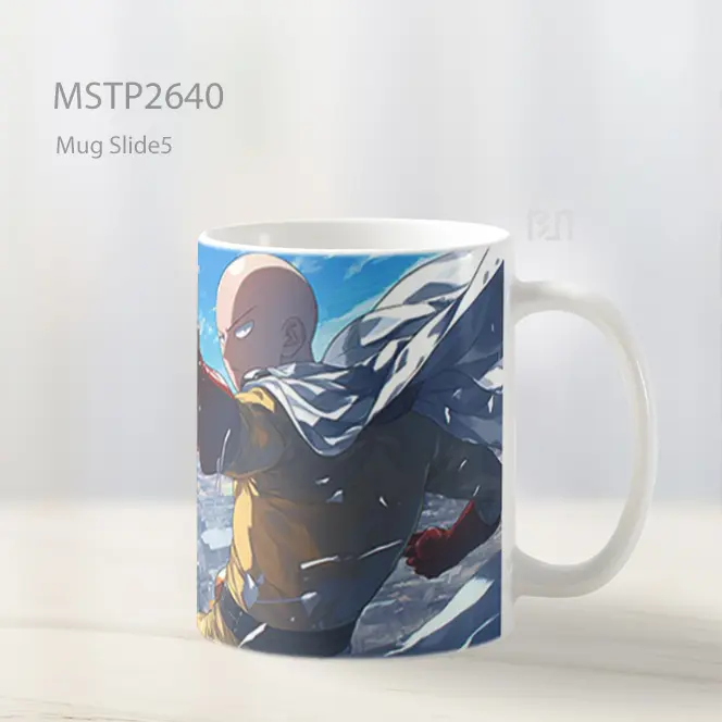 Saitama One Punch Man Pukulan Aksi Mug MSTP2640 - All-side / Desain