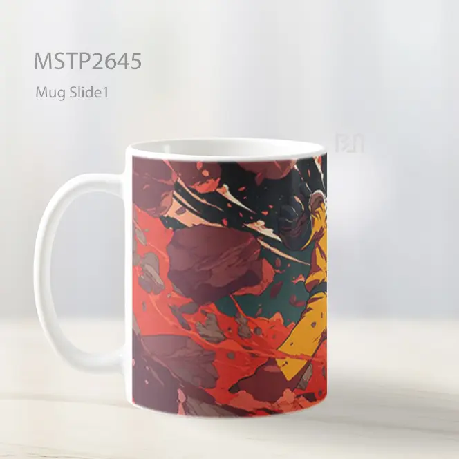 Saitama One Punch Penghancuran Mug MSTP2645 - All-side / Desain